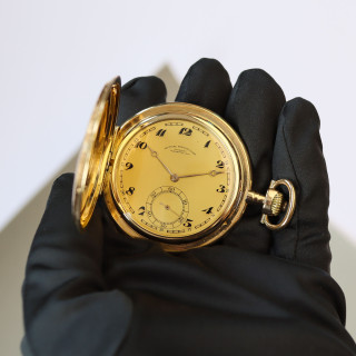  Blome Preowned-Uhren Deutsche Präzisionsuhr - original Glashütte, Ref: Savonette Gelbgold